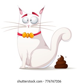 Funny, cute cat illustration Vector eps 10