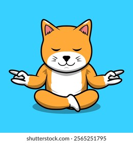 funny cute cat yoga and meditation pose