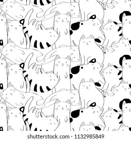 Funny cute cats pattern