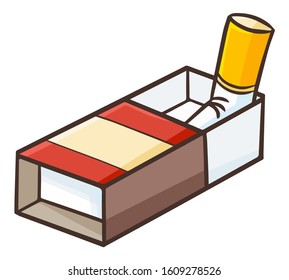 Funny and cute cigarette in a matches box packaging