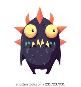 Funny and cute colourful monster. Comic halloween joyful monster characters.