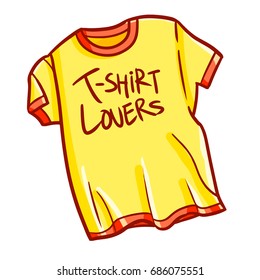 Funny and cute cool T-shirt for T-shirt lovers - vector.