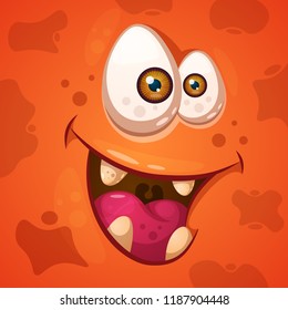 Funny, cute crazy monster character. Halloween illustration. Vector eps 10
