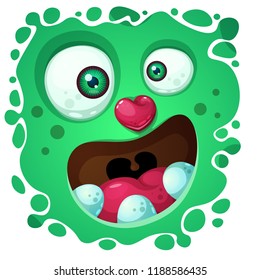 Funny, cute crazy monster character. Halloween illustration. Vector eps 10