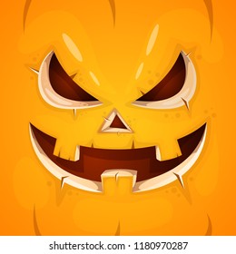 Funny, cute crazy pumpkin character. Halloween illustration. For printing on T-shirts. Vector eps 10