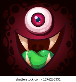 Funny, cute crazy pumpkin character. Halloween illustration. For printing on T-shirts. Vector eps 10