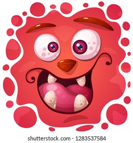 Funny, cute crazy pumpkin character. Halloween illustration. For printing on T-shirts. Vector eps 10