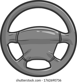 Funny and cute dark grey steering wheel