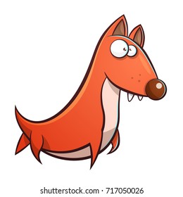 Funny, cute dog cartoon Vector eps 10