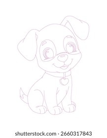 Funny cute dog coloring cute 