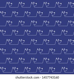 Funny and cute dog seamless pattern,