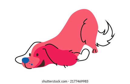 Funny Cute Dog. Vector illustration