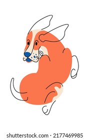 Funny Cute Dog. Vector illustration