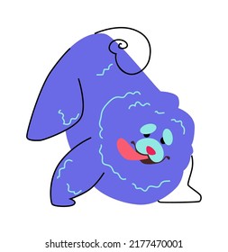 Funny Cute Dog. Vector illustration