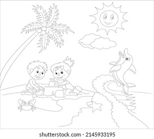 funny cute dolphin coloring pages