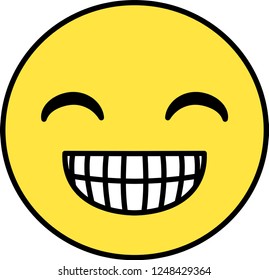Funny cute emoticon