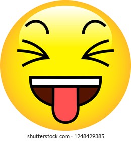 Funny cute emoticon