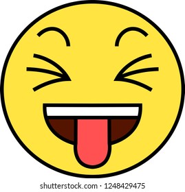 Funny cute emoticon