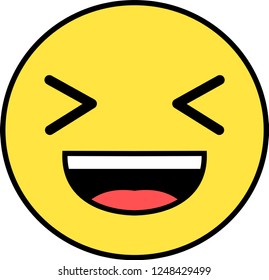 Funny cute emoticon