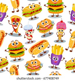 Fast Food Menu Vector Illustration Set Stock Vector (Royalty Free ...