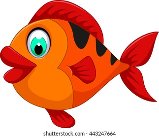 funny cute fish cartoon for you design