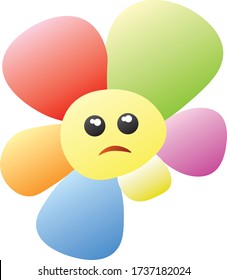 Funny and cute flowers. Sad and funny.