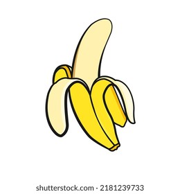 
Banana fresca divertida y linda