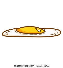 Funny and cute fried egg - vector.