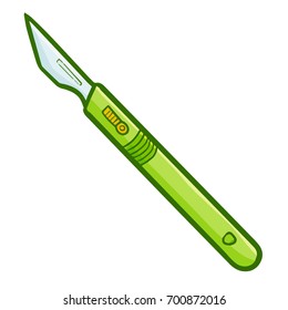 Funny and cute green cutter - vector.