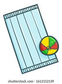 Funny and cute green mat and colorful for your beach vacation equipment