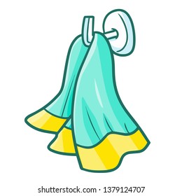 Funny and cute green yellow hanging on the wall