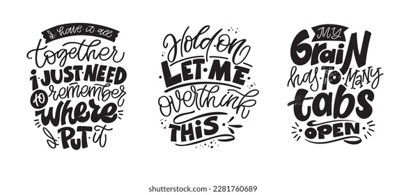 Funny cute hand drawn doodle lettering. T-shirt design, mug print.