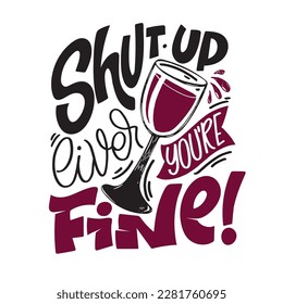 Funny cute hand drawn doodle lettering. T-shirt design, mug print.