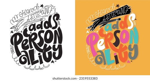 Funny cute hand drawn doodle lettering. T-shirt design, mug print, tee design, lettering art.