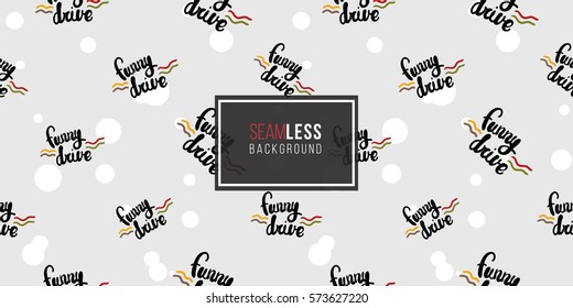 Funny cute hand drawn kids toy transport. Baby bright cartoon funny drive, car, bonny route vector seamless pattern on light background. Set of isolated elements. 
