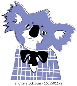 Funny Cute Happy Artistic Vector Koala