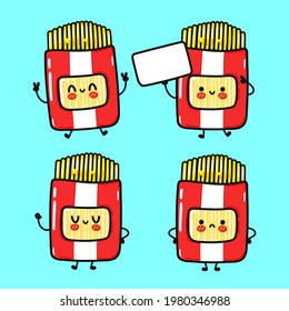 Funny cute happy Spaghetti characters bundle set. Vector kawaii line cartoon style illustration. Cute Spaghetti mascot character collection