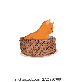 Lustiges süßes Kätzchen, Rasse Haustier. Zeichnen von Katzen-Zeichen einzeln. Fashion Cartoon Print für Kinder. Elegante, schlanke Katzenfiguren, die moderne Kunst zeigen. Vektorgrafik für Karten, Einladungen.