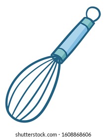 Funny and cute light blue Egg Whisk ready to be used