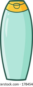 Funny and cute liquid soap packaging in simple cartoon style