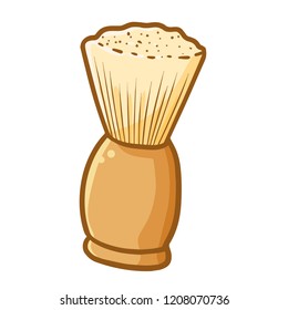 Funny and cute little brush for barbershop - vector