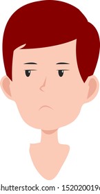 Funny and cute man face take a glance with curious