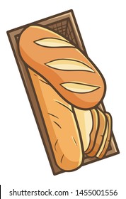 Funny and cute many breads in a basket