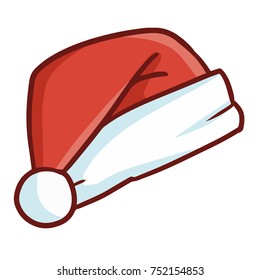 Funny and cute medium Santa's hat for Christmas - vector.