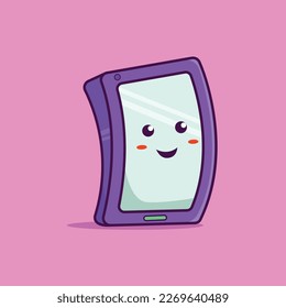 funny and cute mobile phone illustration