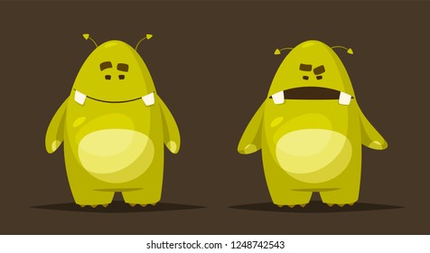 Funny cute monster character. Cartoon vector illustration. Design for print and web. Halloween person. Party decoration.