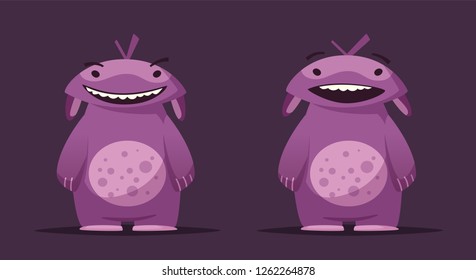 Funny cute monster character. Cartoon vector illustration. Design for print and web. Halloween person. Party decoration.