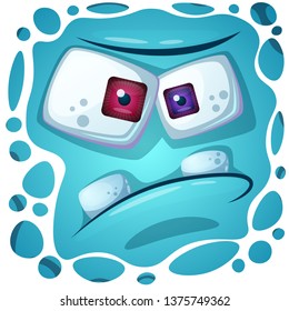 Funny, cute monster character. Halloween illustration. For printing on T-shirts. Vector eps 10