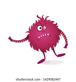 funny cute monster vector illustration