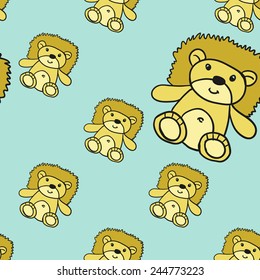 Funny cute new born welcome baby boy toy vector seamless pattern on light blue background. Set of isolated elements. Chess grid order pattern.